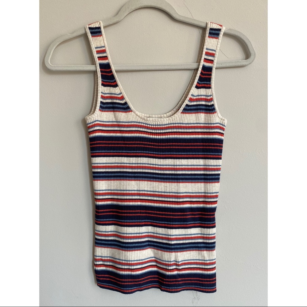 Madewell stripe ribbed knit tank